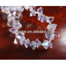 White saucer shape glass beads